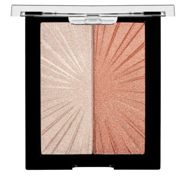Wet n Wild MegaGlo Hello Halo Blushlighter, Blush and Highlighter Duo, Soft and Buildable Shades with Ultra-reflective, Micro-fine Pearl Pigments, for a Radiant Glow, Vegan, Highlight Bling 5g